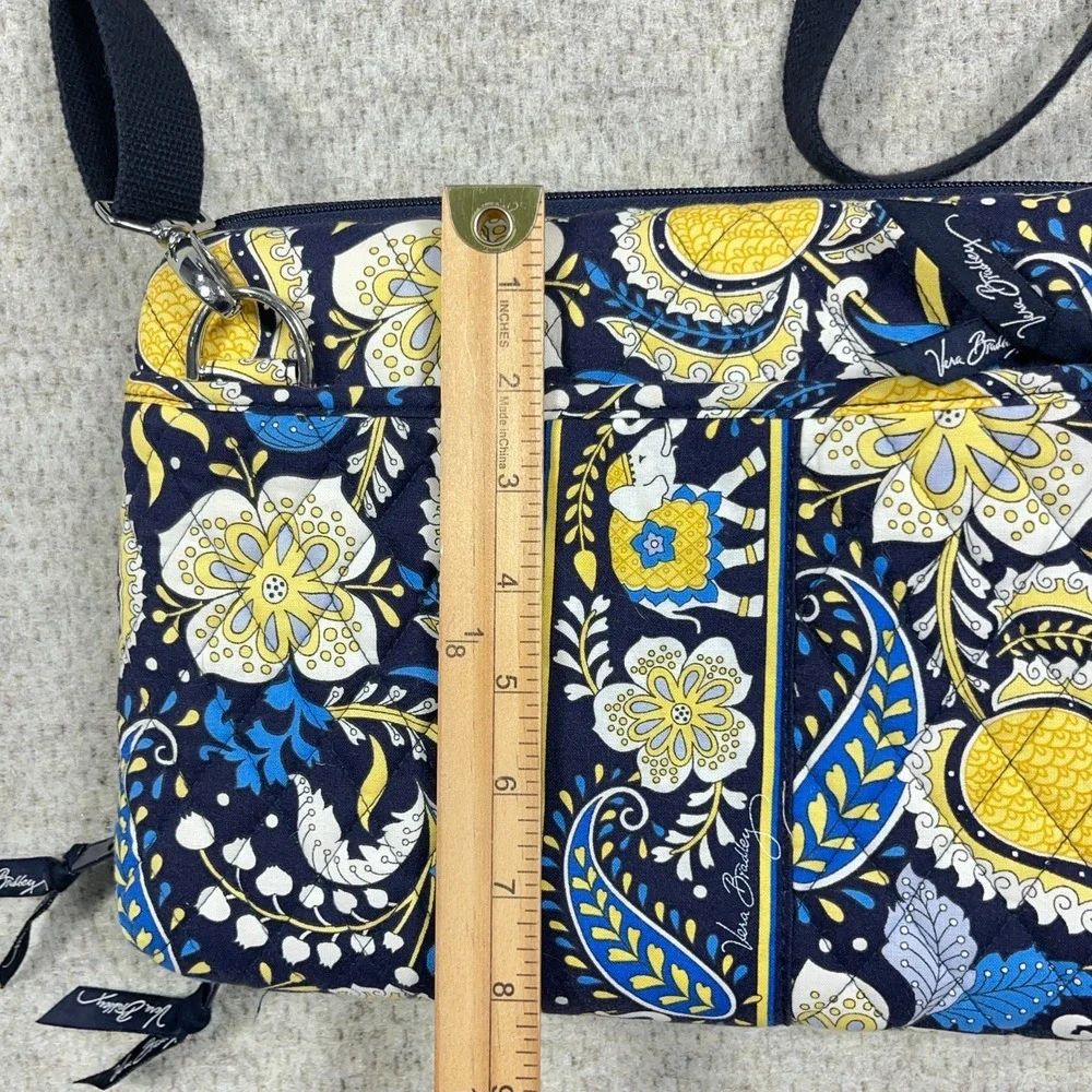 Vera‎ Bradley Ellie Blue Hard Shell Case Kindle iPad Tablet Crossbody w/ Strap